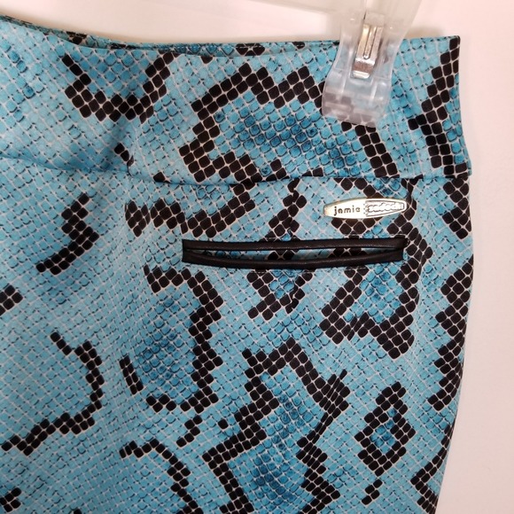 Jamie Sadock Snake Print  Golf Skort Women 6 Blue Mini Skirt Athletic Outdoor - Picture 3 of 5